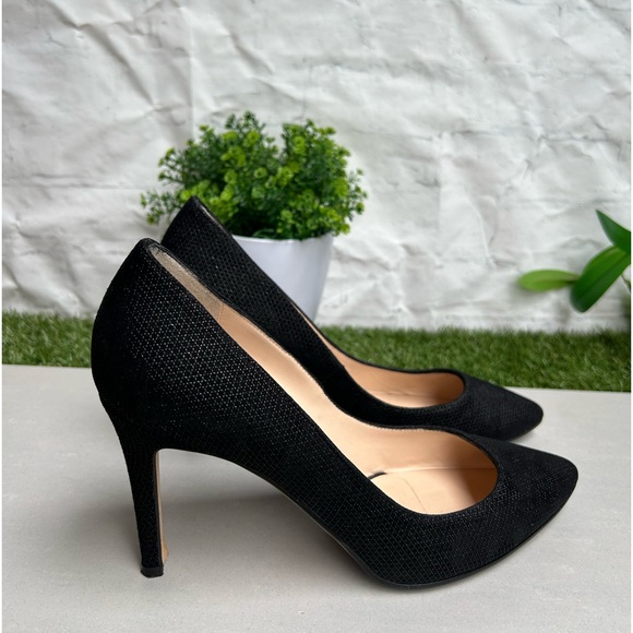 Aquatalia Pump black shoes for Women size 8.5  3” gently used/Made in Italy - Picture 5 of 15